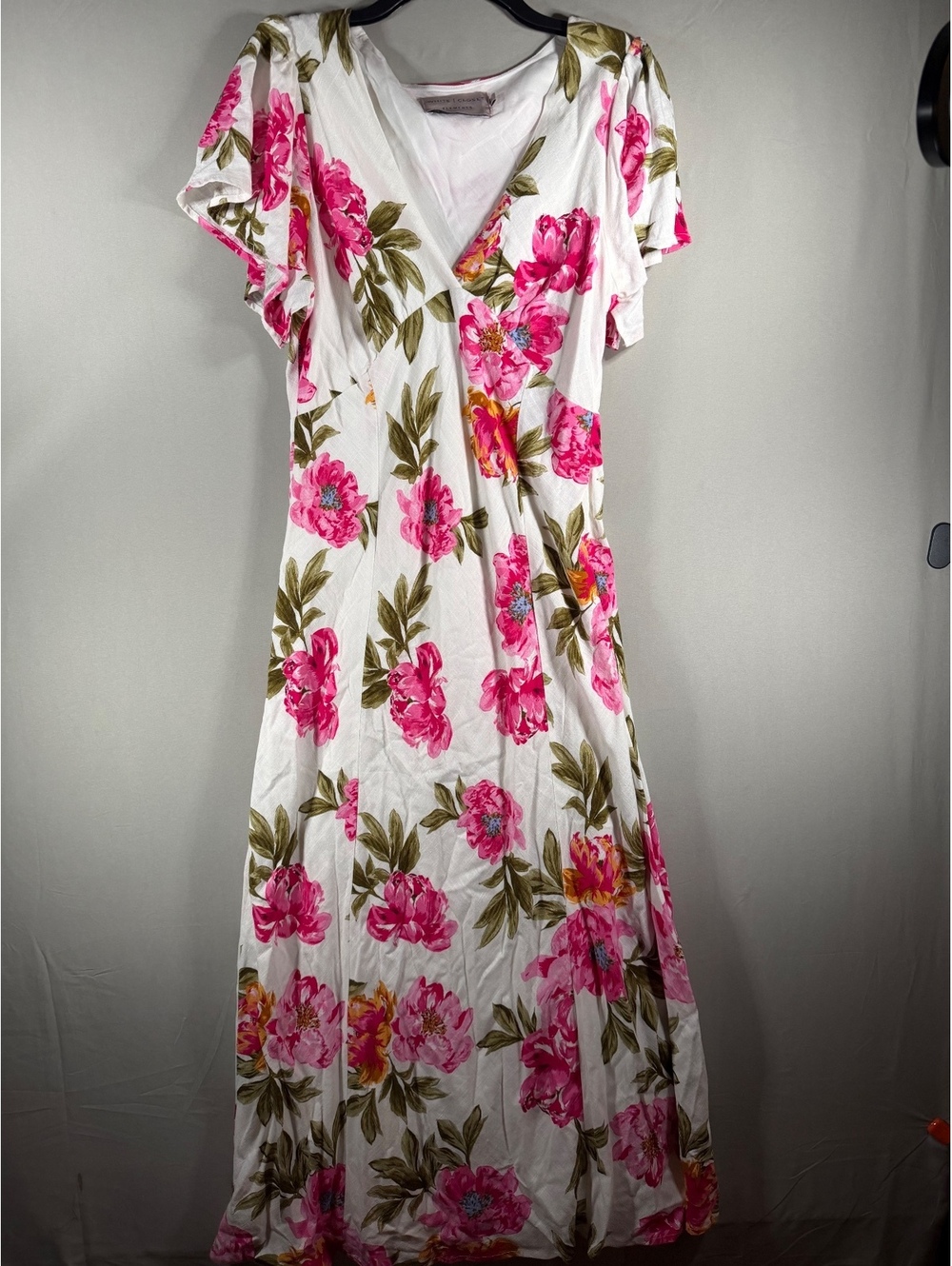 White Closet Elements Floral Maxi Dress XL